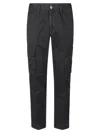 Stone Island Straight-leg Cargo Trousers With Subtle Sheen And Functional Pockets In Black