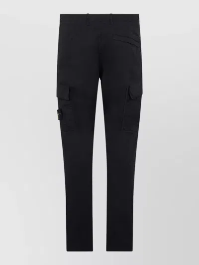 Stone Island Straight Leg Cotton Cargo Trousers