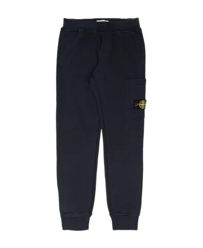 Stone Island Straight-leg Cotton Trousers In Blue