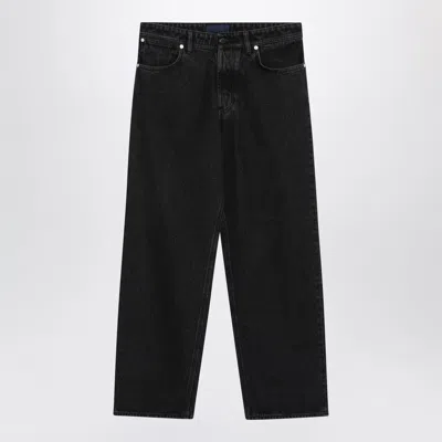 Stone Island Straight Leg Denim Jeans In Black