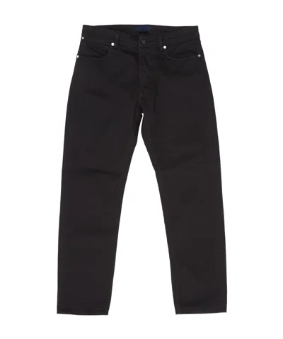 Stone Island Straight Leg Jeans In Black