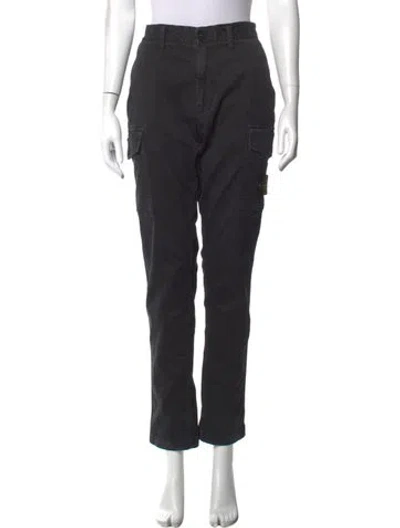 Pre-owned Stone Island Straight Leg Pants In Black