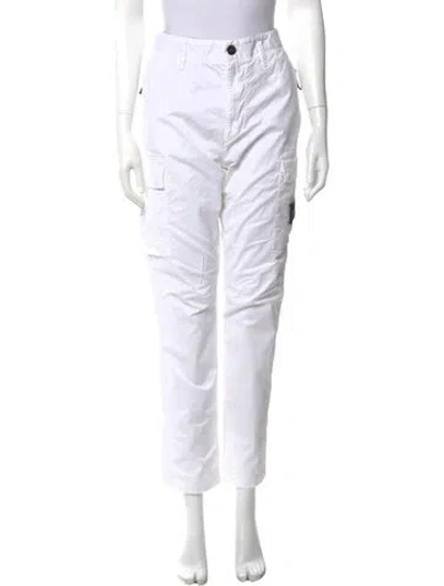 Pre-owned Stone Island Straight Leg Pants In White