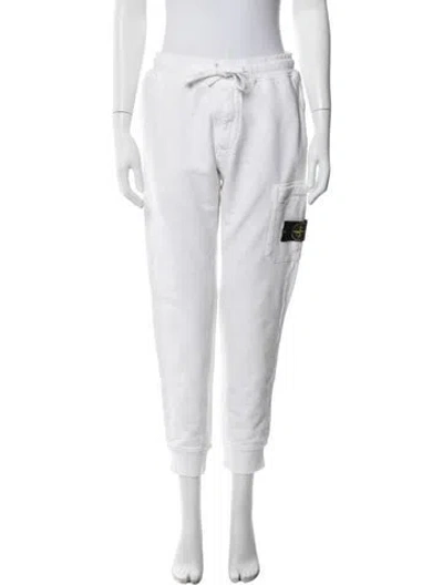 Pre-owned Stone Island Straight Leg Pants In White