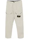 Stone Island Casual Pants With Waist And Loop Straps In Neutrals