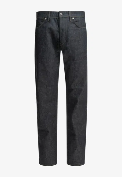 Stone Island Straight-leg Washed Jeans In Blue