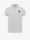Stone Island White Pique Polo Shirt