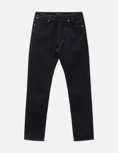 Stone Island Stretch Black Denim-rinsed Slim Fit Five-pocket Jeans