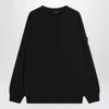 Stone Island Ghost Stretch Cotton Fleece Sweatshirt Clothing In Black