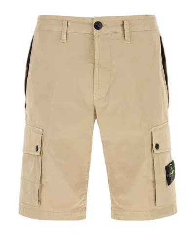 STONE ISLAND STRETCH-COTTON CARGO SHORTS