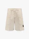 Stone Island Stretch Cotton Bermuda Shorts With Iconic Logo Patch