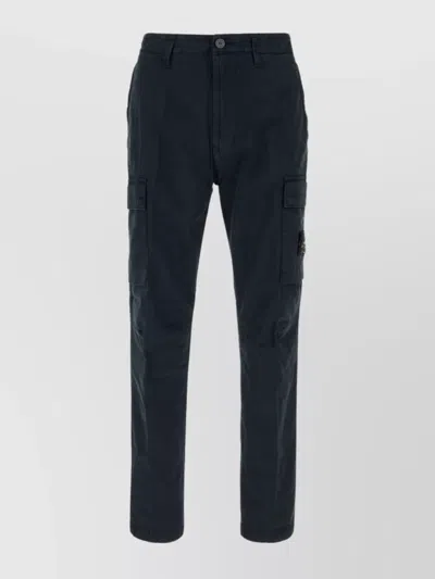 Stone Island Stretch Cotton Cargo Pants With Back Pocket