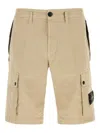 Stone Island Bermuda Cotton Shorts Multiple Pockets In Neutral
