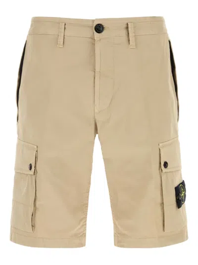 STONE ISLAND STRETCH-COTTON CARGO SHORTS