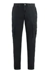 Stone Island Stretch Cotton Tela 'paracadute' Cargo Pants In Black