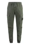 Stone Island Compass Cargo Trousers In Green