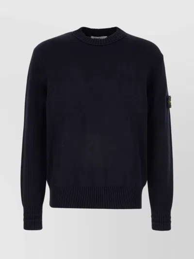Stone Island Stretch Cotton Crew-neck Sweater In Multi