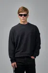 Stone Island Stretch Cotton Fleece Ghost Crewneck Sweatshirt In Black