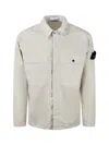 Stone Island Stretch Cotton Overshirt Jacket In Neutral