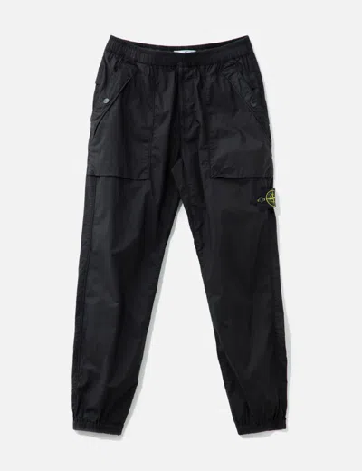 Stone Island Stretch Cotton Sweatpants In Black