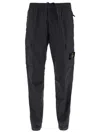 Stone Island Stretch Cotton Tela 'paracadute' Cargo Pants In Black