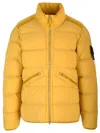 Stone Island Compass Quilted Down Jacket In Yellow