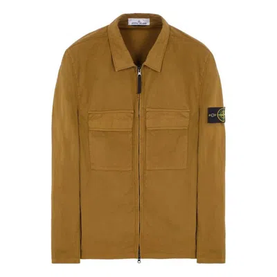 Stone Island Stretch Overshirt 'dark Beige'
