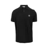 Stone Island Mens Black Brand-patch Regular-fit Stretch-cotton Polo Shirt Xl In Black