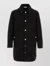 Stone Island Stretch Polyester Jacket With Hood And Pockets In Black