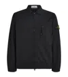 Stone Island Stretch-supima Cotton Twill Overshirt In Blue