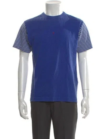 Pre-owned Stone Island Striped Crew Neck T-shirt In Blue