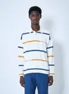 Stone Island Striped Cotton Shirt In Beige