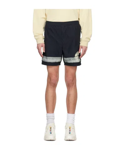 Stone Island 'stripes One' Swim Shorts In Black