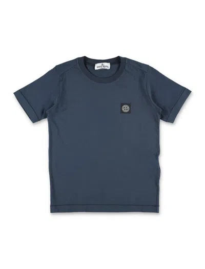 Stone Island Stylish T-shirt For Boys - Fw26 Collection In Blue