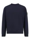 Stone Island Ghost Sweatshirt In Stretch Cotton In Blue