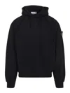 Stone Island Organic Cotton Sweatshirt In Black