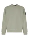 Stone Island Sweatshirt With Logo Patch In Green