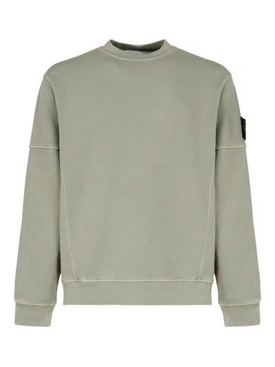 STONE ISLAND SWEATSHIRT WITH LOGO PATCH