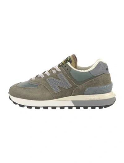 Pre-owned Stone Island Suede Colorblock Pattern Sneakers W/ Tags In Multi