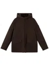 Stone Island Zip-up Hooded Jacket In Brown