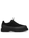 Stone Island Suede Leather Sneakers In Black