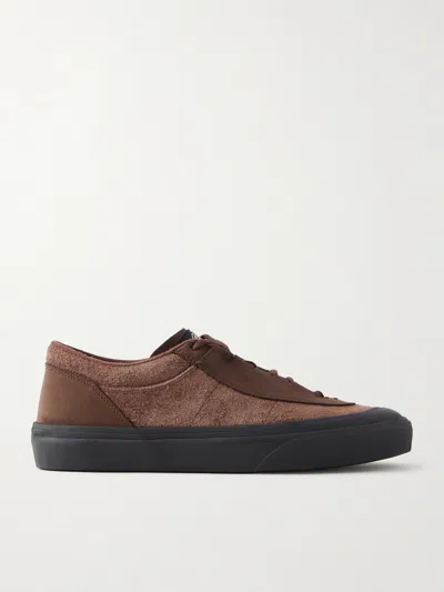Stone Island S100020 Suede Low-top Trainers With Compass Logo Patch In Red