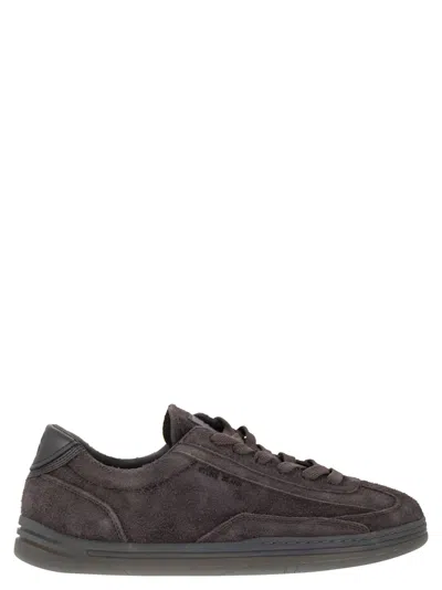 Stone Island Suede Trainers In Grey