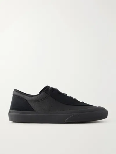 Stone Island Low-top Trainers With Compass Logo Patch In Black