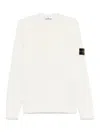 Stone Island Compass-badge Sweater In Cream