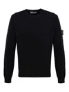 Stone Island Rws Stretch Wool Sweater In Black
