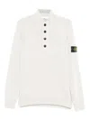 Stone Island Half-zip Jumper With Felt Trims In White