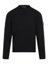 Stone Island Cotton Sweatshirt In Black
