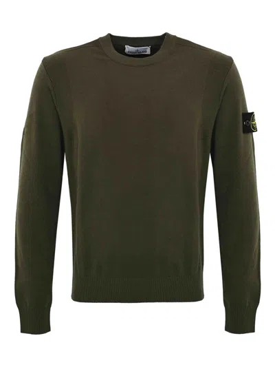 STONE ISLAND SUÉTER CUELLO REDONDO - VERDE
