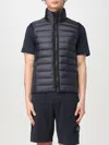 Stone Island Lightweight Puffer Vest With Down Insulation And Functional Pockets In Blue